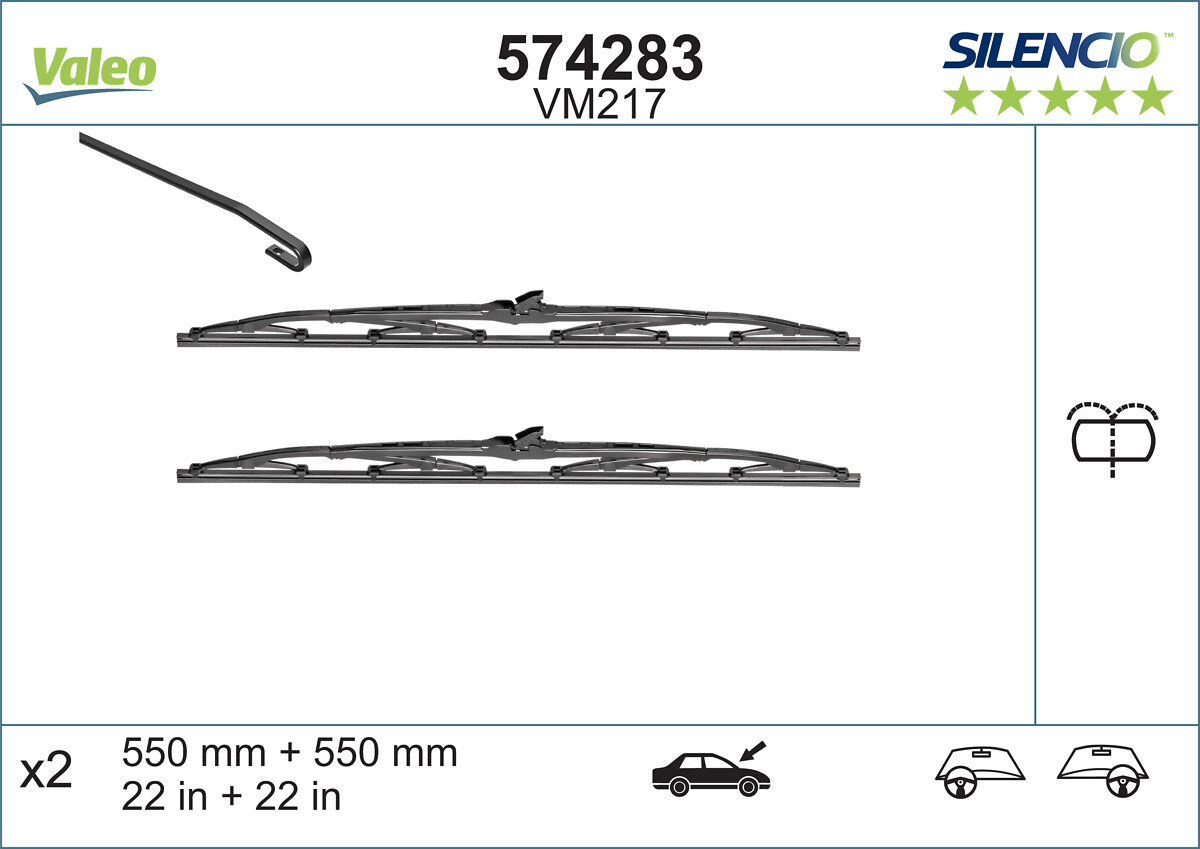 VALEO SILENCIO PERFORMANCE Ablaktörlő lapát 574285_VALEO